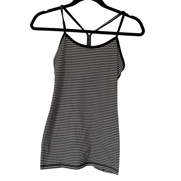 Lululemon women’s tank top striped built in bra size 6 - Picture 1 of 5